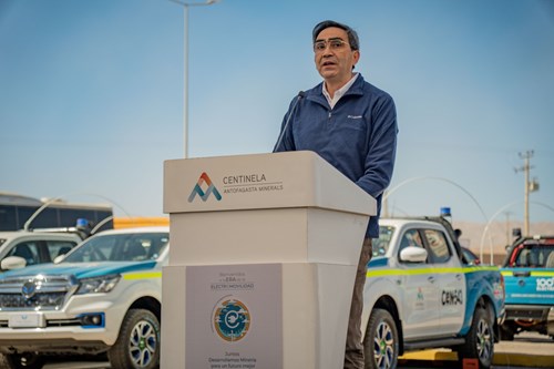 General Manager Carlos Espinoza presenting at the inauguration ceremony in June 2023.